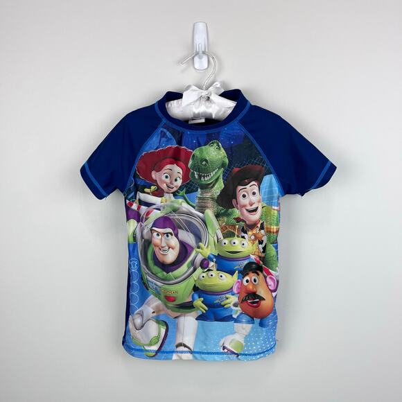 Disney Toy Story Short Sleeve Rash Guard Swim Top 6 - Picture 1 of 7